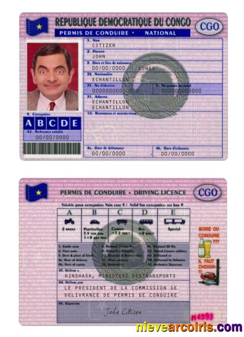 Congo driving license version 3